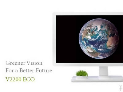 benq v2400 led 1 BenQ V2400 ECO : Ecran LED avec Plante Verte