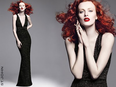 st john ss2010 karen elson 4 St. John Campagne Pub Ete 2010 avec Karen Elson
