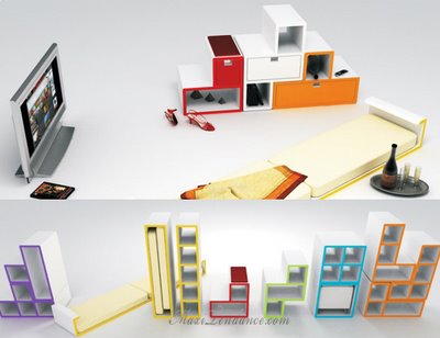 Diego Silverio : Mobilier Modulable Tetris tetris mobilier 03 Diego Silverio : Mobilier Modulable Tetris