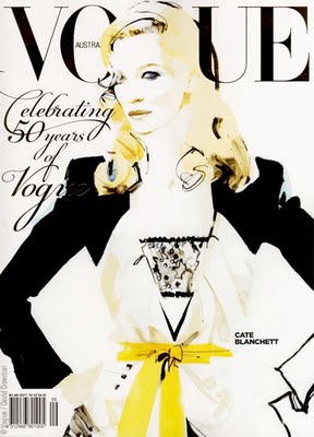 vogue blanchett 1 Cate Blanchett par David Downton pour Vogue Australie