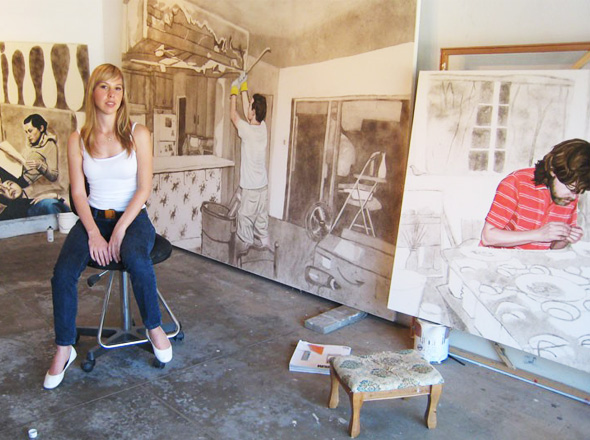 Allison-Cortson-Peinture-Art-9 Allison Cortson Peinture Art 9 Peintures par Allison Cortson : Portraits de Poussière