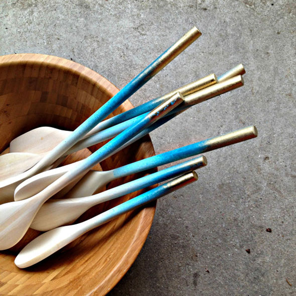 oMEandoMY-Homeware-4 oMEandoMY Homeware 4 oME & oMY : Couverts en Bois Peints Ombrés
