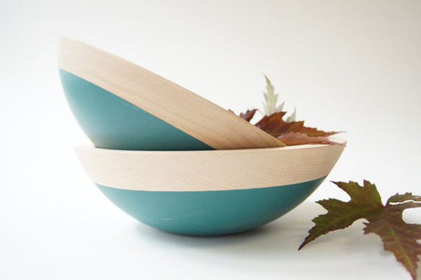5 bols Wind Willow  Wind & Willow Home : Bols en Bois aux Couleurs Fluorescentes