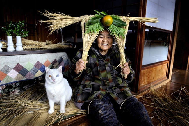 14 Chat Fukumaru et Misao la Grand Mere Fukumaru le Chat et Misao la Grand Mere des Amis pour la Vie