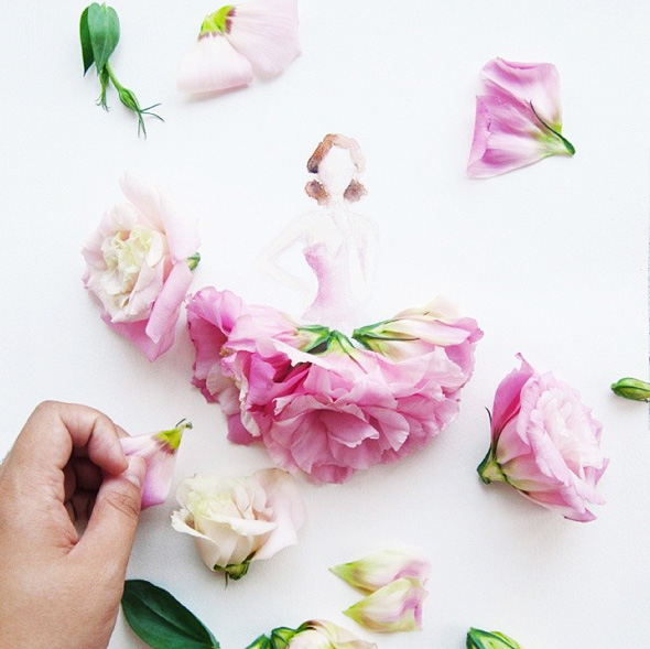 dessin aquarelle fleurs facile