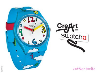 swatch langille 1 - Swatch x Matthew Langille : Creart Artist Collection 2009 - Suisse, Montres