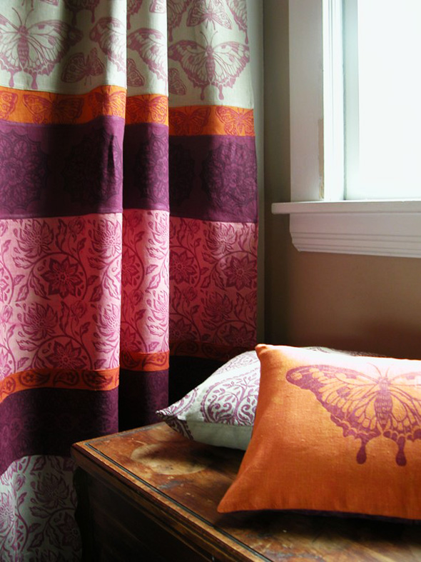 1-Giardino-Tissus-Coussin-Hiver-2012 Tissus Chics pour Coussins Faits-Main par Giardino