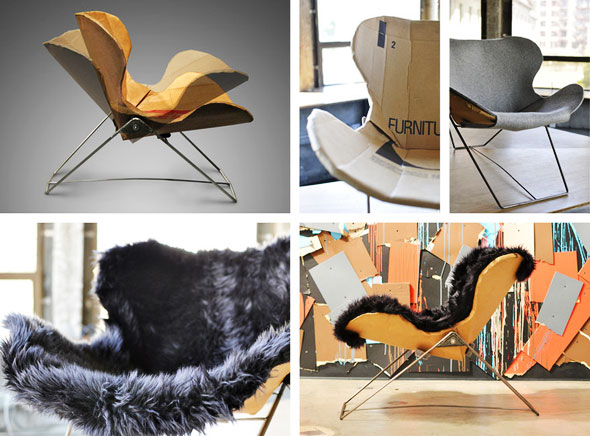 2-Re-Ply-Chair-Dan-Goldstein Re-Ply Chair par Dan Goldstein : Chaise Minimaliste en Carton