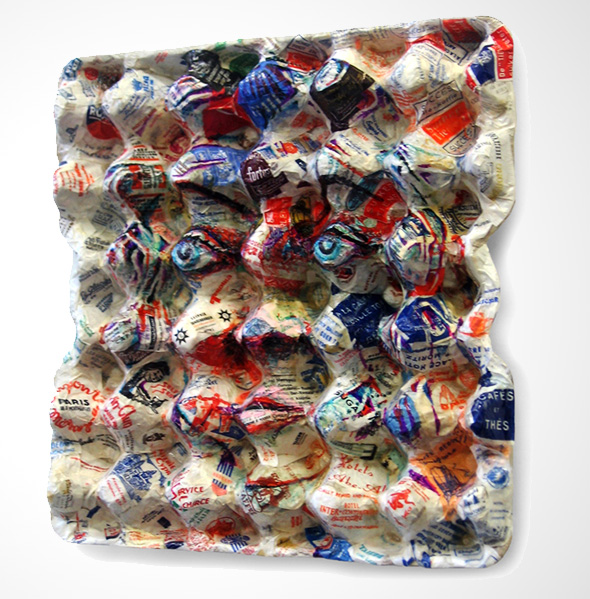 4-Art-EggCubism-Enno-De-Kroon EggCubism par Enno De Kroon : Peinture Cubiste sur Emballages pour Oeufs