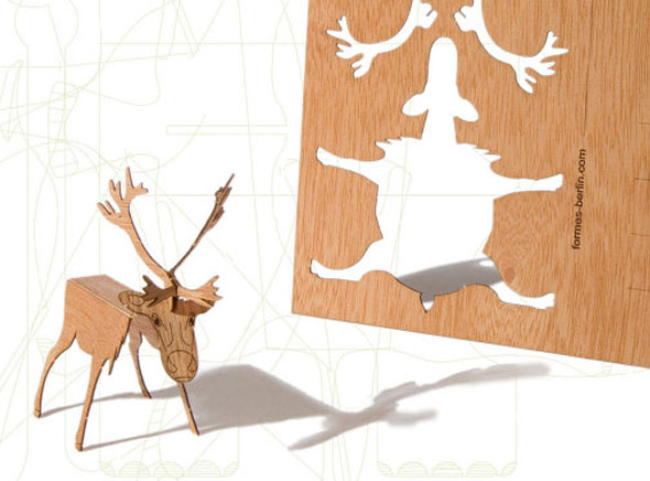 Formes Berlin : Cartes de Voeux Pop Up en Bois