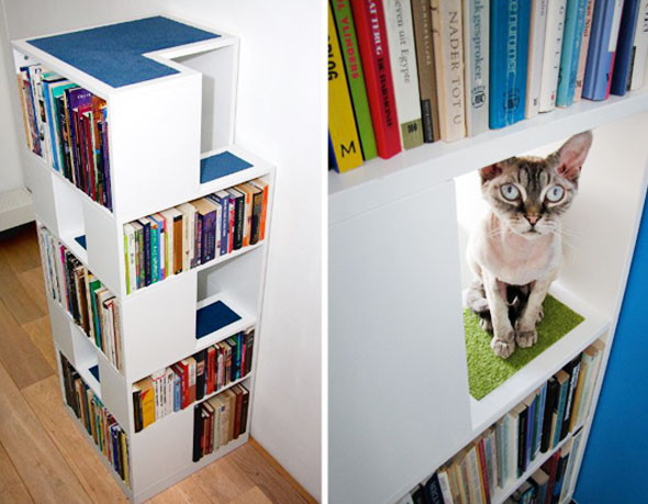 2-Bibliotheque-Chat-UrbanCatDesign UrbanCatDesign : La Bibliotheque Arbre Chat Livres