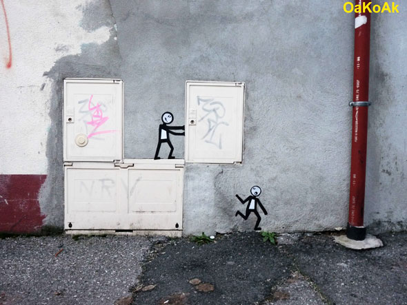 Street Art OakOak : La Ville en Delire... le Retour !