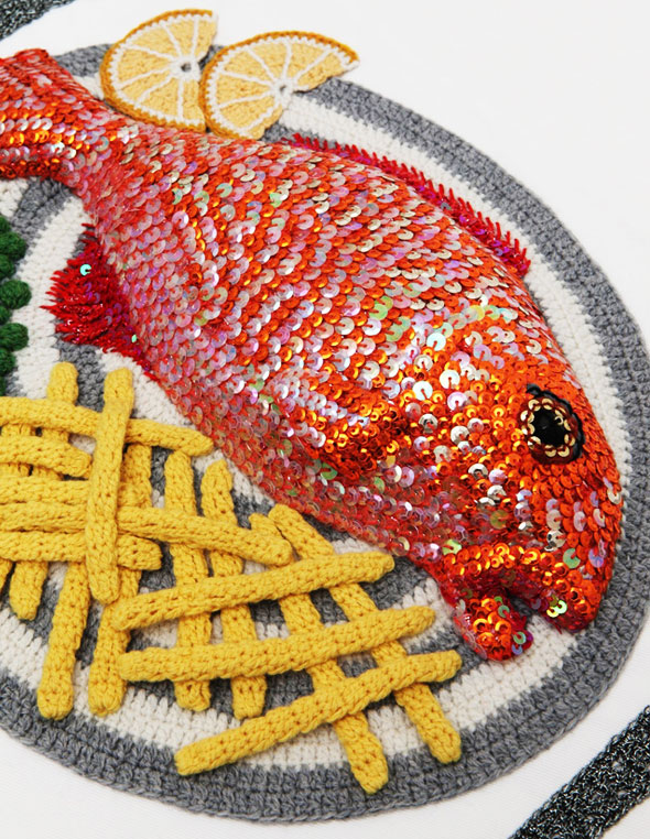 Fast Food Art Kate Jenkins Plats Crochet