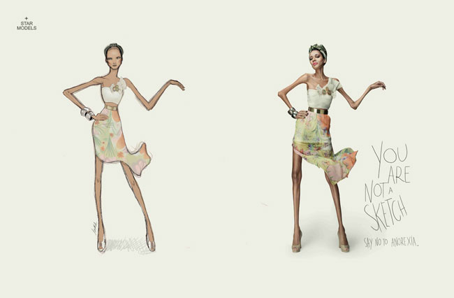 Star Models Agency Brazil Campagne Choc Anorexy