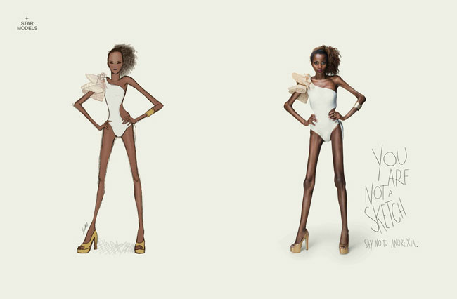 Star Models Agency Brazil Campagne Choc Anorexy