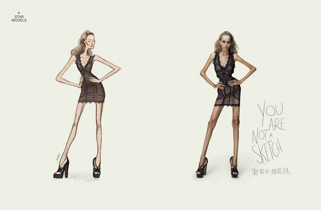 Star Models Agency Brazil Campagne Choc Anorexy