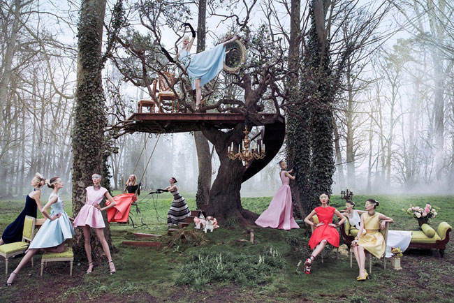 Campagne Jardin Secret Dior ss ete 2013 foret de Versailles