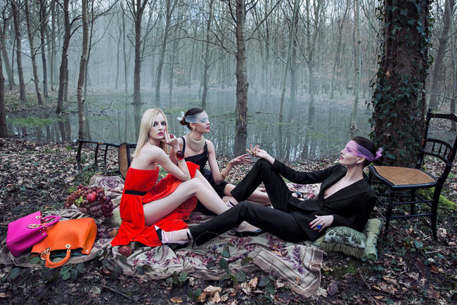 Campagne Jardin Secret Dior ss ete 2013 foret de Versailles