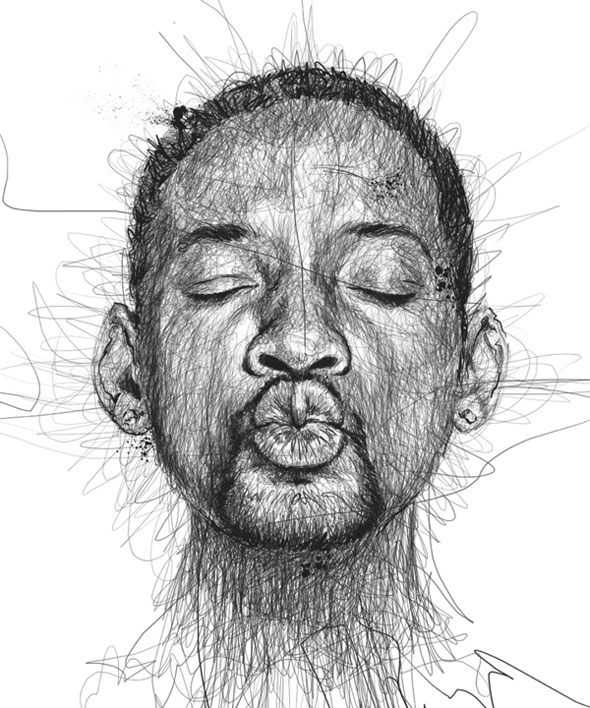 3-Faces-Vince-Low-Gribouillage-Portraits-Stars-Dessins