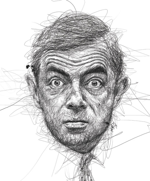 4-Faces-Vince-Low-Gribouillage-Portraits-Stars-Dessins