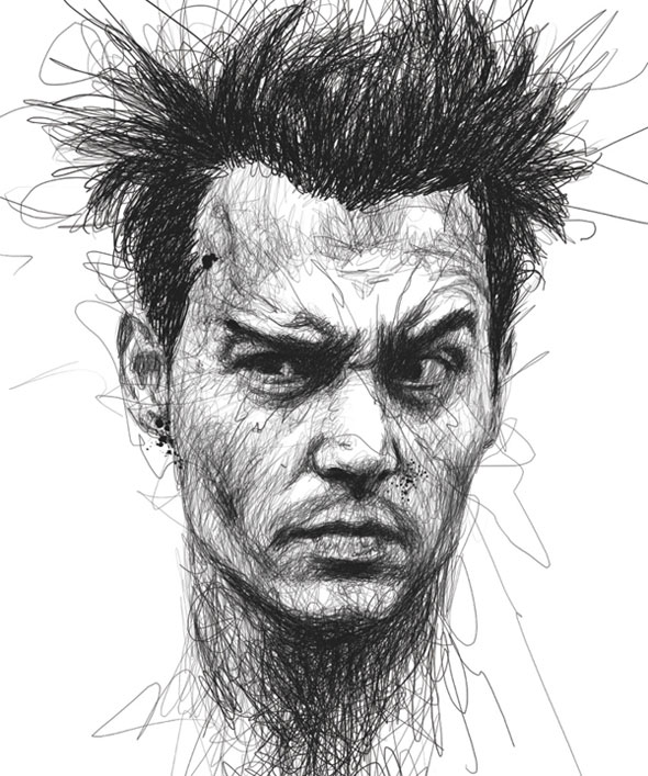 6-Faces-Vince-Low-Gribouillage-Portraits-Stars-Dessins