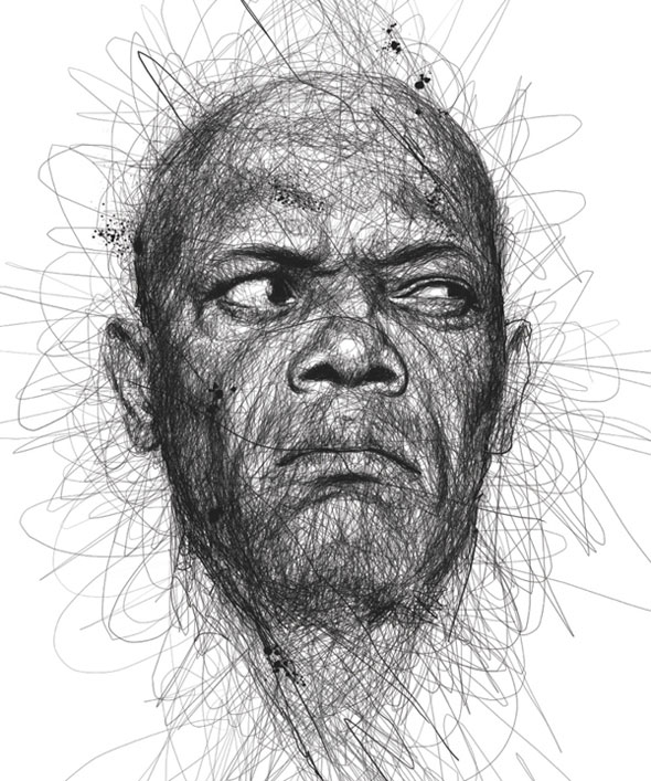 7-Faces-Vince-Low-Gribouillage-Portraits-Stars-Dessins