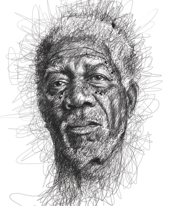 9-Faces-Vince-Low-Gribouillage-Portraits-Stars-Dessins