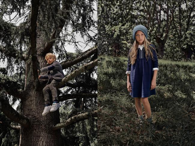 zara enfant kids hiver 2014 2015 campagne 05 - Pour l'Hiver Zara Enfant fait sa Rentrée des Classes en Foret - Zara, Fashion, Enfants, Campagnes