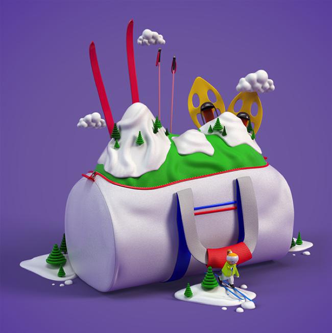 benoit challand illustration ski ffs pub 2015 05 - Fédération Française de Ski, une Campagne Illustrée Rafraîchissante - Pub, Illustration, Campagnes