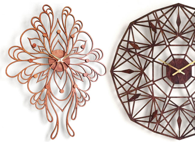 Fichier 3D HORLOGE À FLEURS DÉCOUPÉES AU LASER 💍 ·Design pour