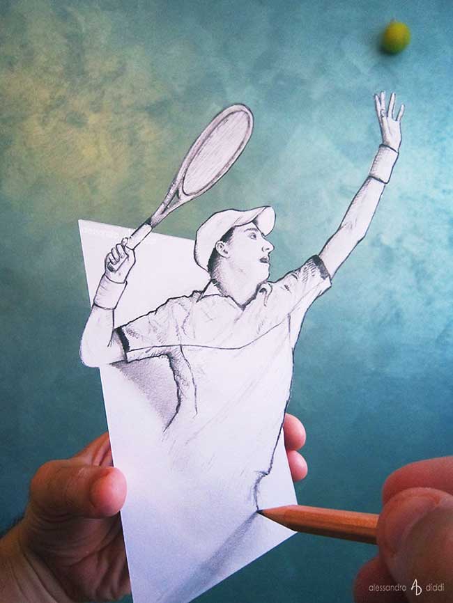 Alessandro Diddi Dessins 3D Papier