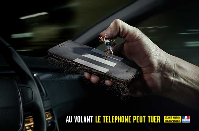 Au Volant Telephoner Peut Tuer Campagne