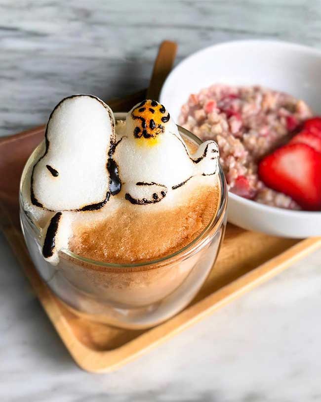 cafe latte art sculptures 3d daphne tan