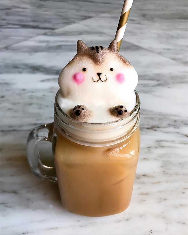 cafe latte art sculptures 3d daphne tan