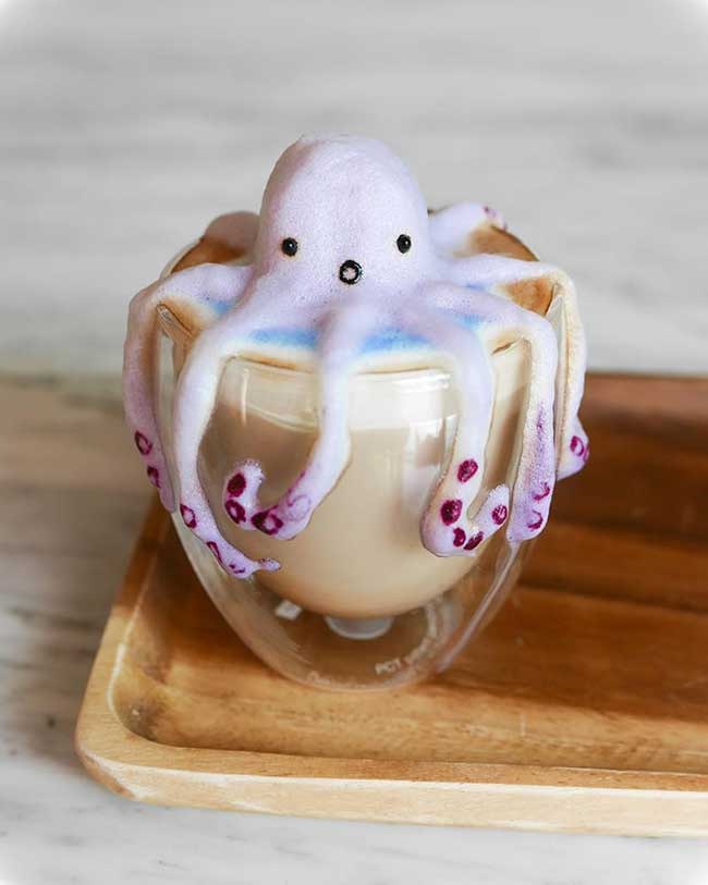 cafe latte art sculptures 3d daphne tan