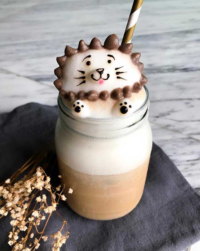 cafe latte art sculptures 3d daphne tan