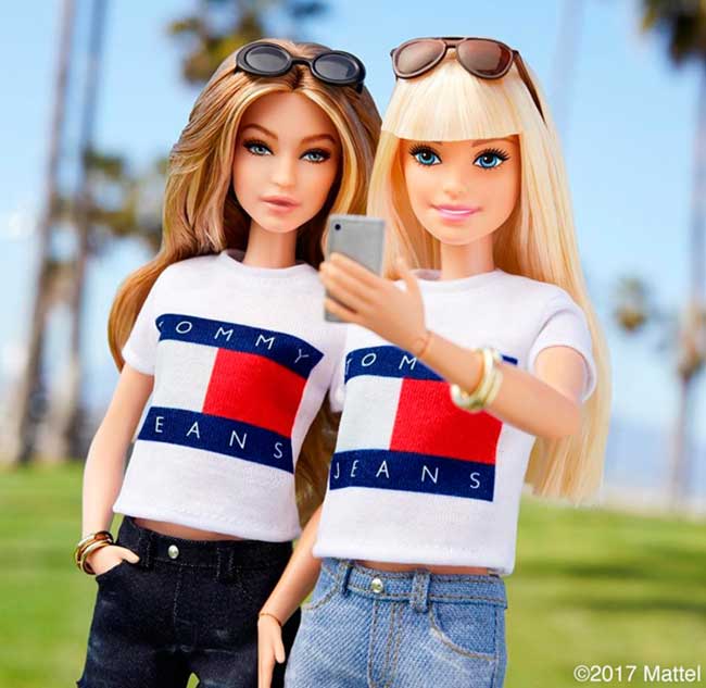 gigi hadid tommy hilfiger barbie poupee mattel