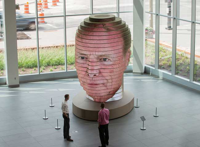 Sculpture LED interactive Matthew Mohr