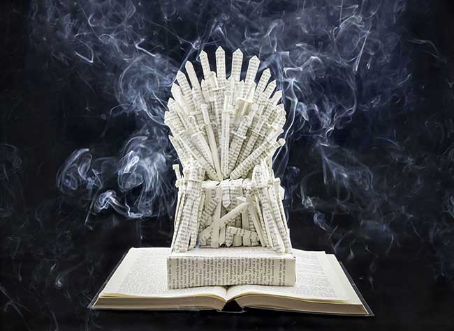 sculptures livres papier jamie hannigan