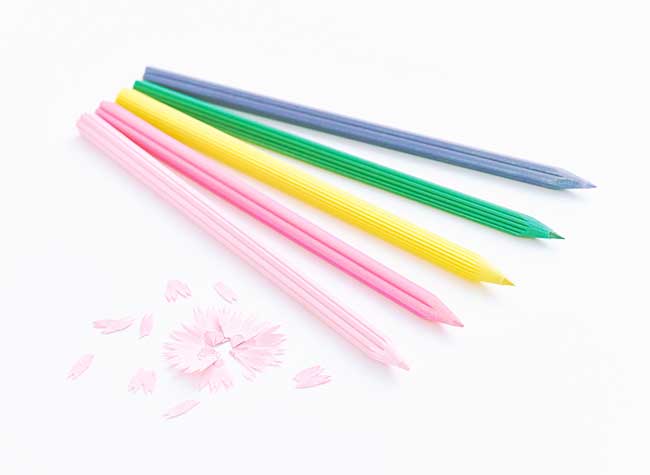 crayons couleur fleurs japon