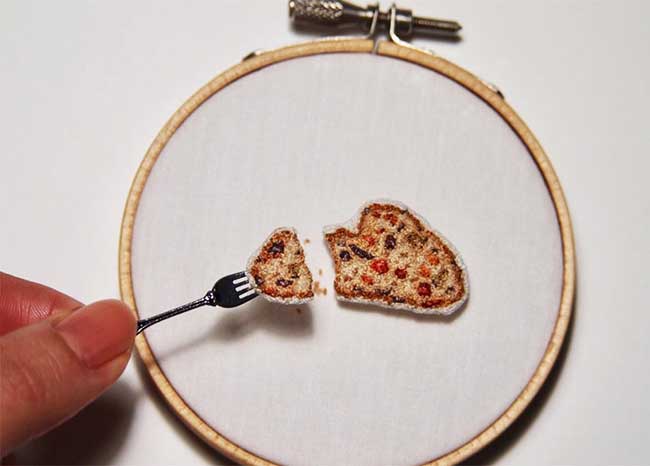 broderie nourriture miniature ipnot