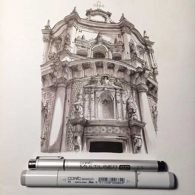 dessins architecture europe lorenzo concas