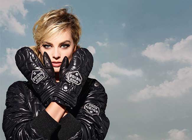 margot robbie chanel coco neige
