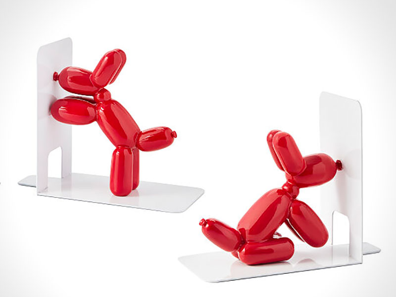 serre-livres chien Jeff Koons