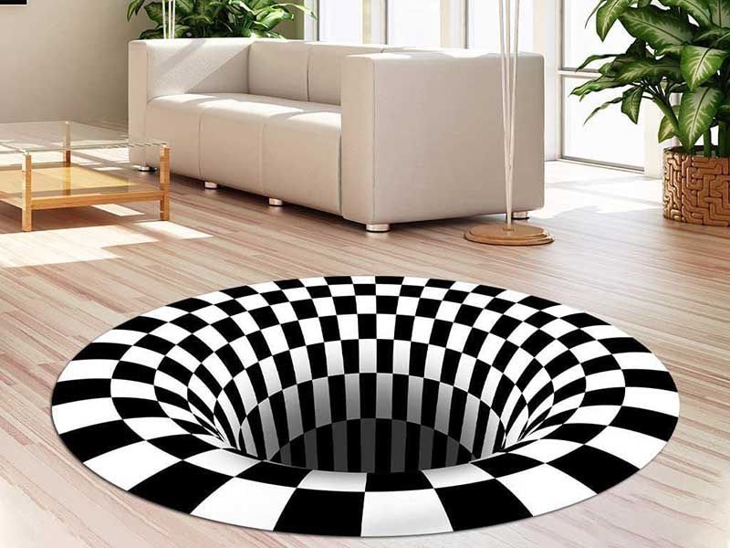 tapis trou noir design vortex