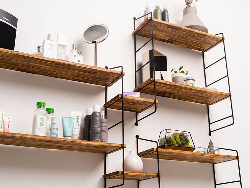 baguettes chinoises recyclées etagere
