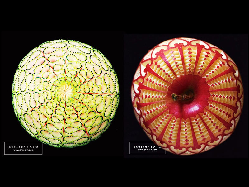 food art sculture de fruits et legumes