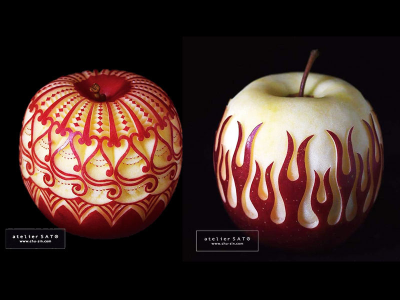 food art sculture de fruits et legumes