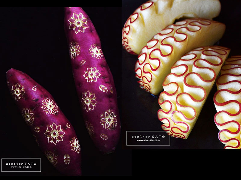 food art sculture de fruits et legumes