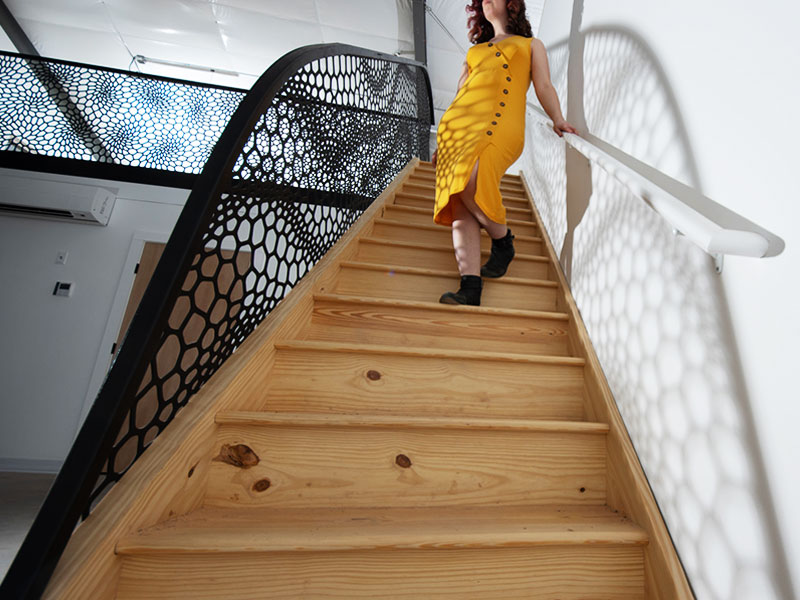 rampe escalier dentelle